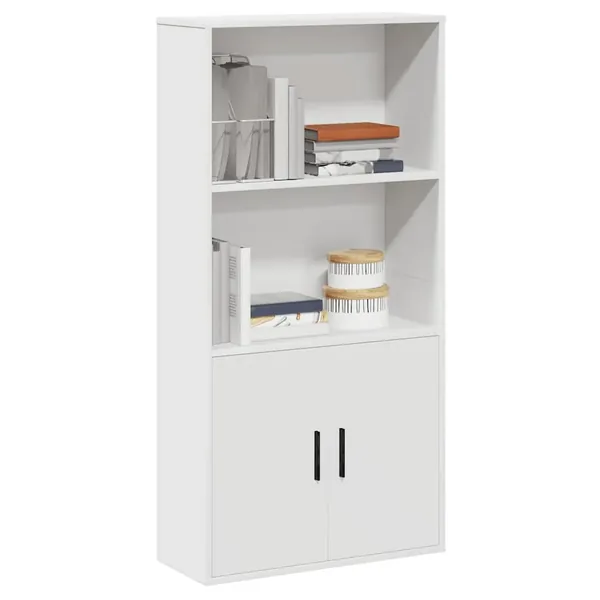 Bibliothèque blanc 60x24x120 cm bois d'ingénierie