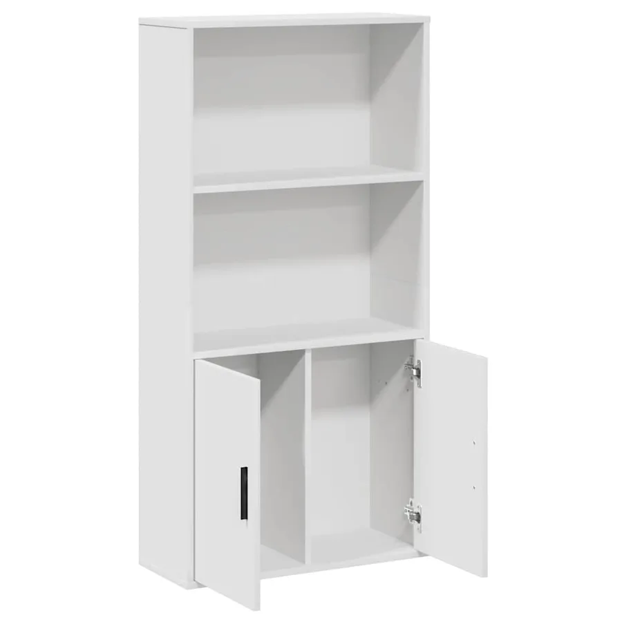 Bibliothèque blanc 60x24x120 cm bois d'ingénierie - 7