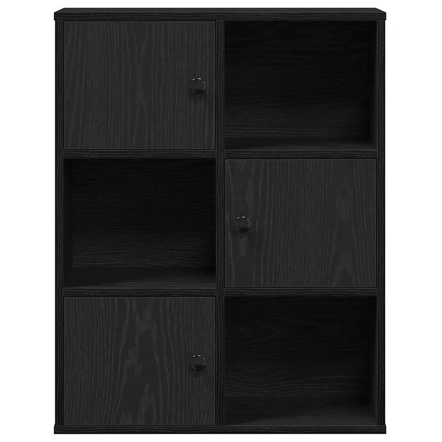 Bibliothèque chêne noir 60x24x76,5 cm bois d'ingénierie - 5