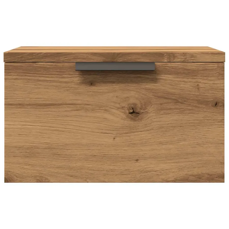 Tables de chevet murales 2 pcs chêne artisanal 34x30x20 cm - 4