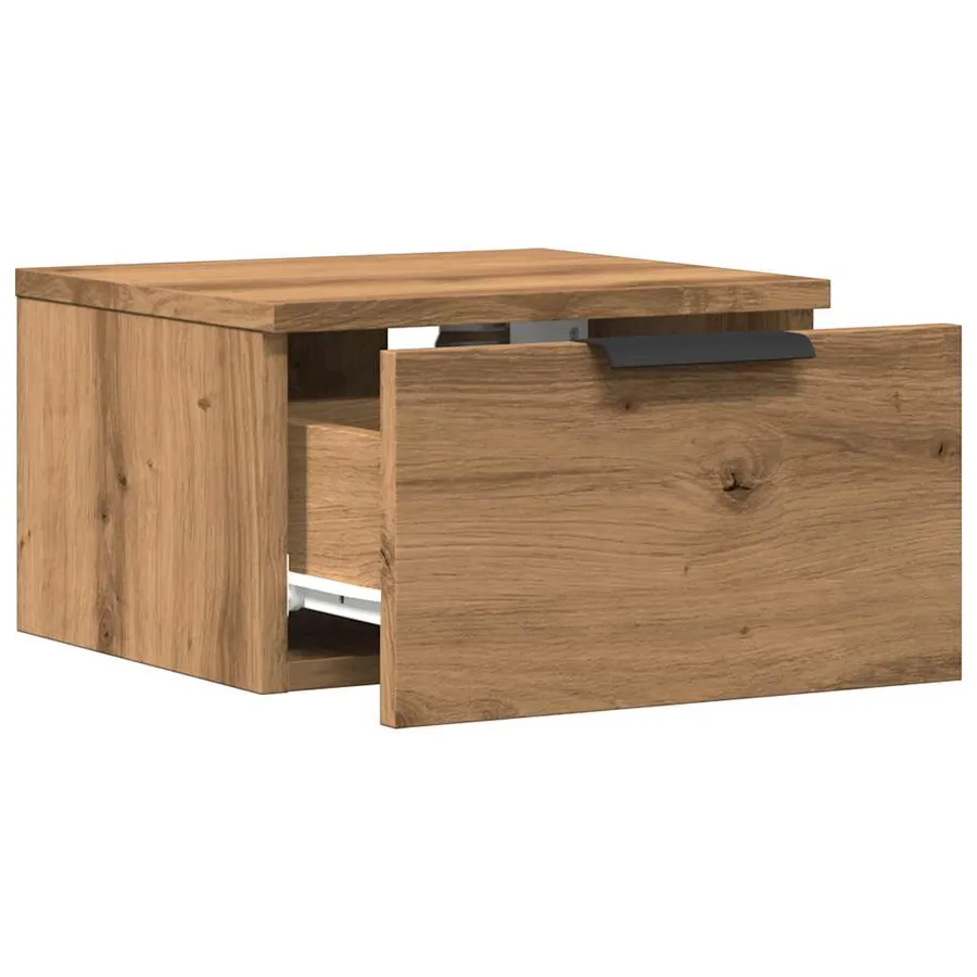 Tables de chevet murales 2 pcs chêne artisanal 34x30x20 cm - 5
