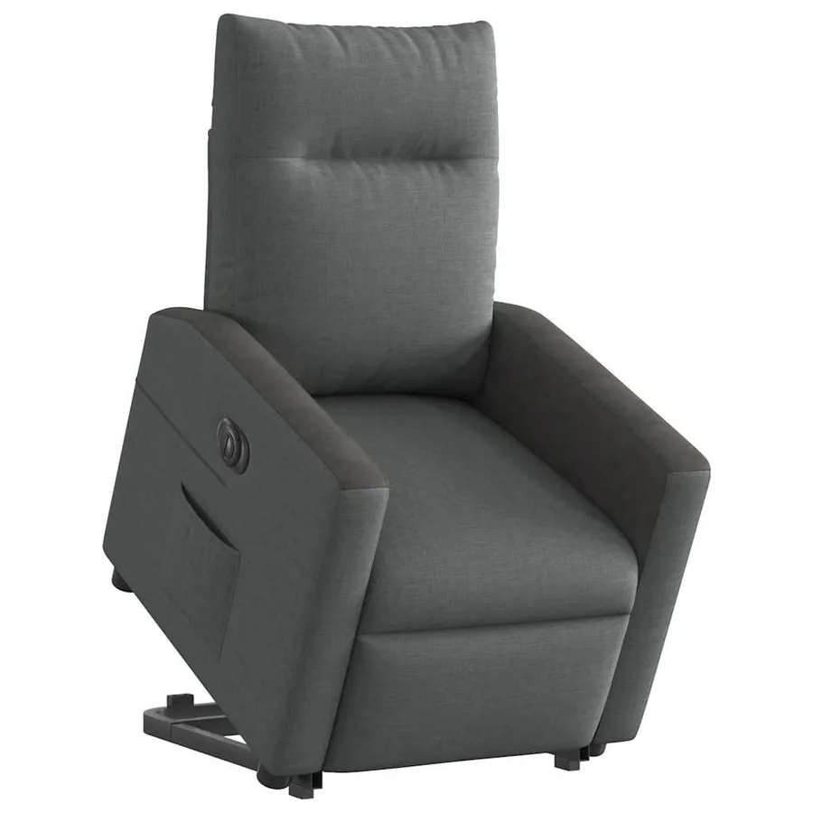 Fauteuil inclinable électrique gris foncé tissu - 2