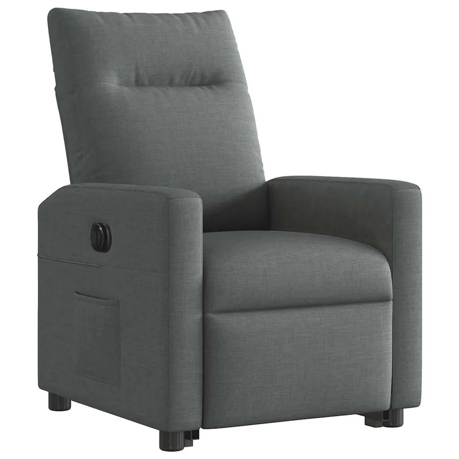 Fauteuil inclinable électrique gris foncé tissu - 4