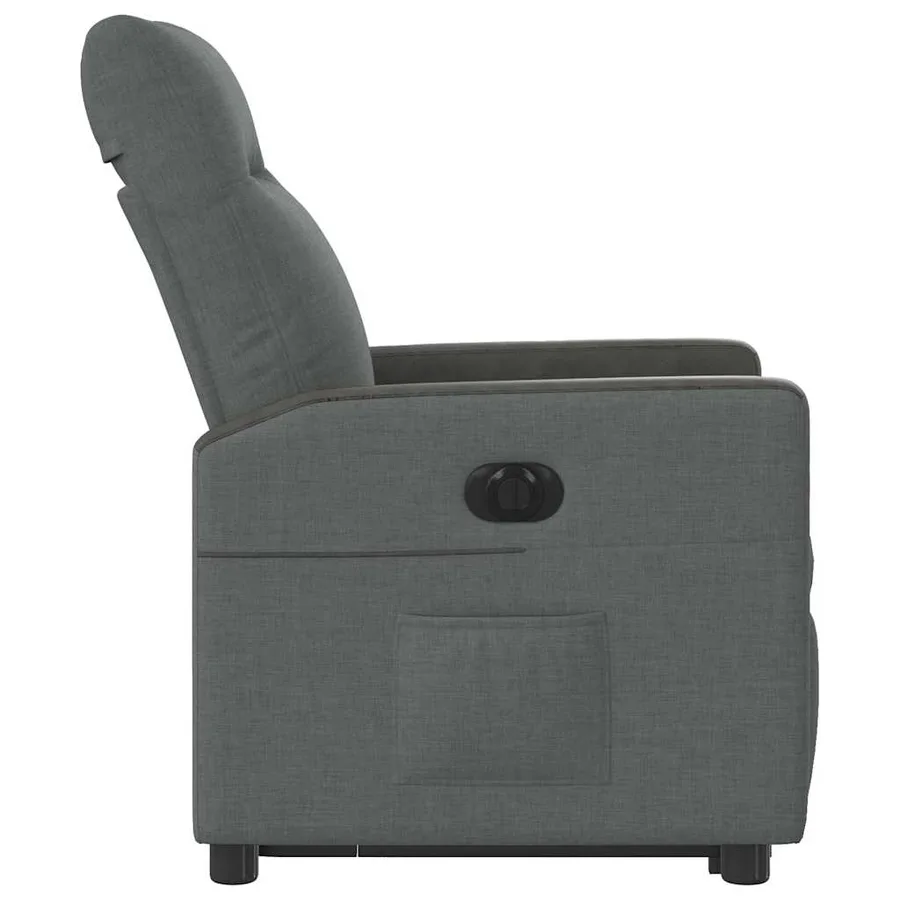 Fauteuil inclinable électrique gris foncé tissu - 6