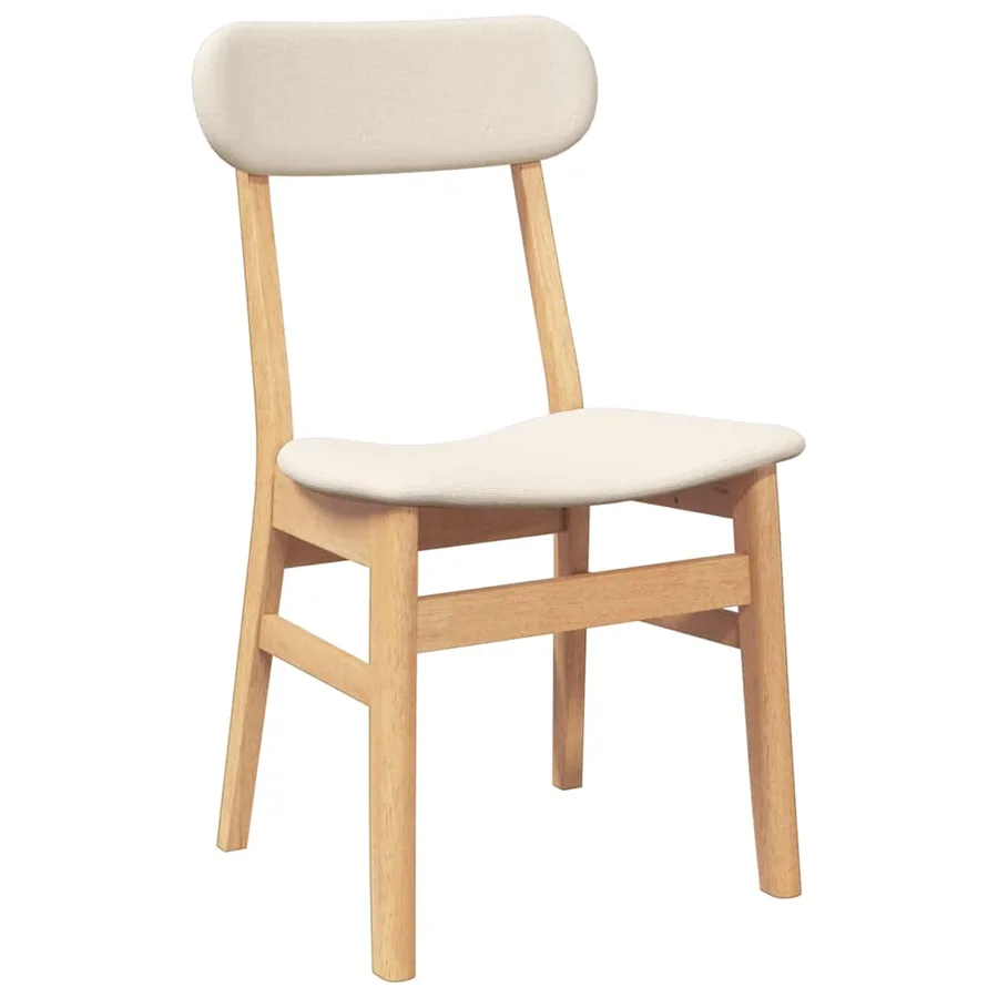 Chaises à manger coussins 2 pcs bois massif caoutchouc - 4