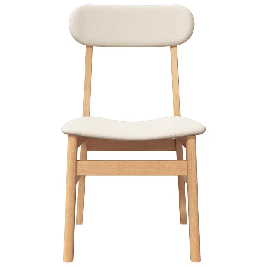 Chaises à manger coussins 2 pcs bois massif caoutchouc - 5