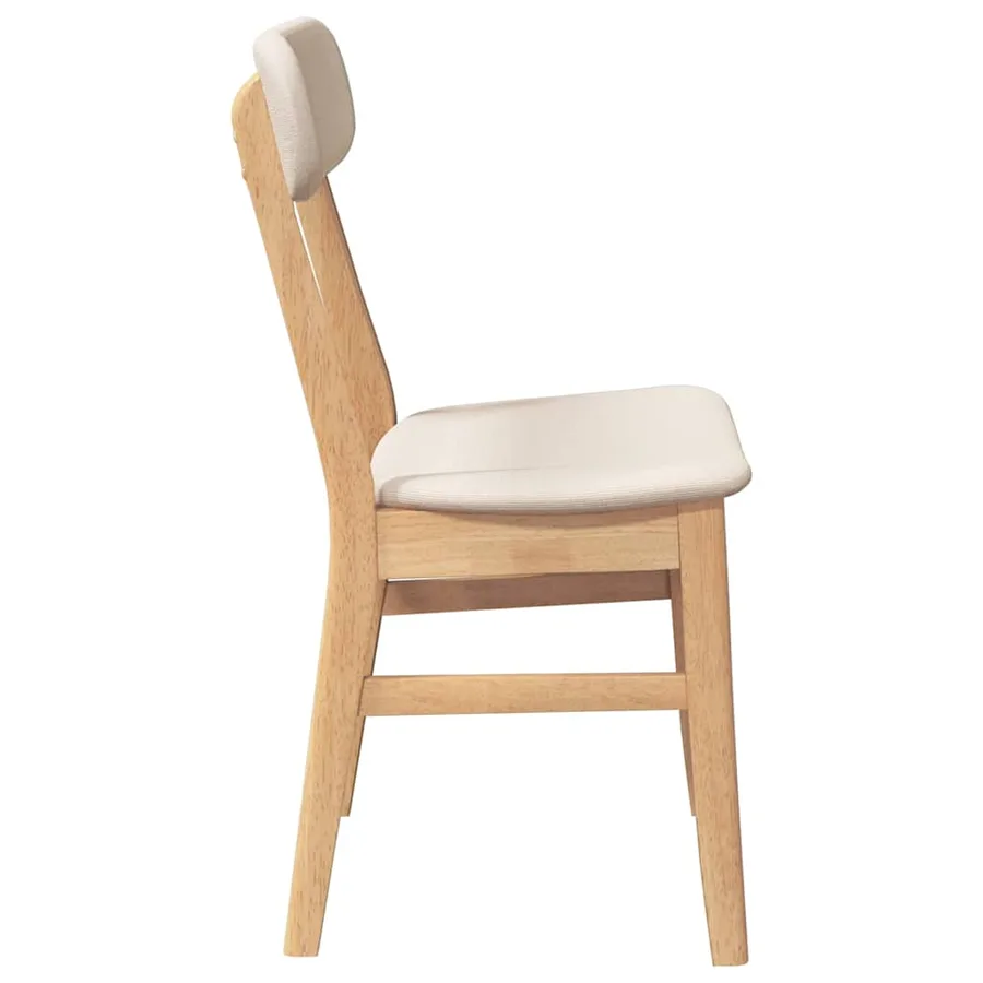 Chaises à manger coussins 2 pcs bois massif caoutchouc - 6