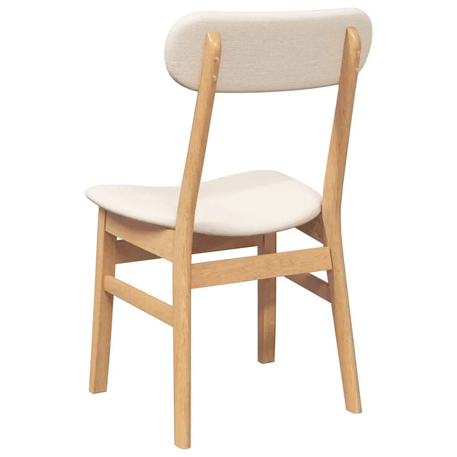 Chaises à manger coussins 2 pcs bois massif caoutchouc - 7