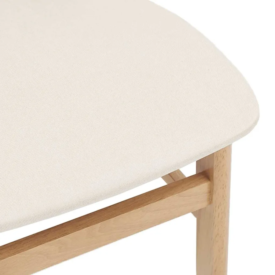 Chaises à manger coussins 2 pcs bois massif caoutchouc - 8
