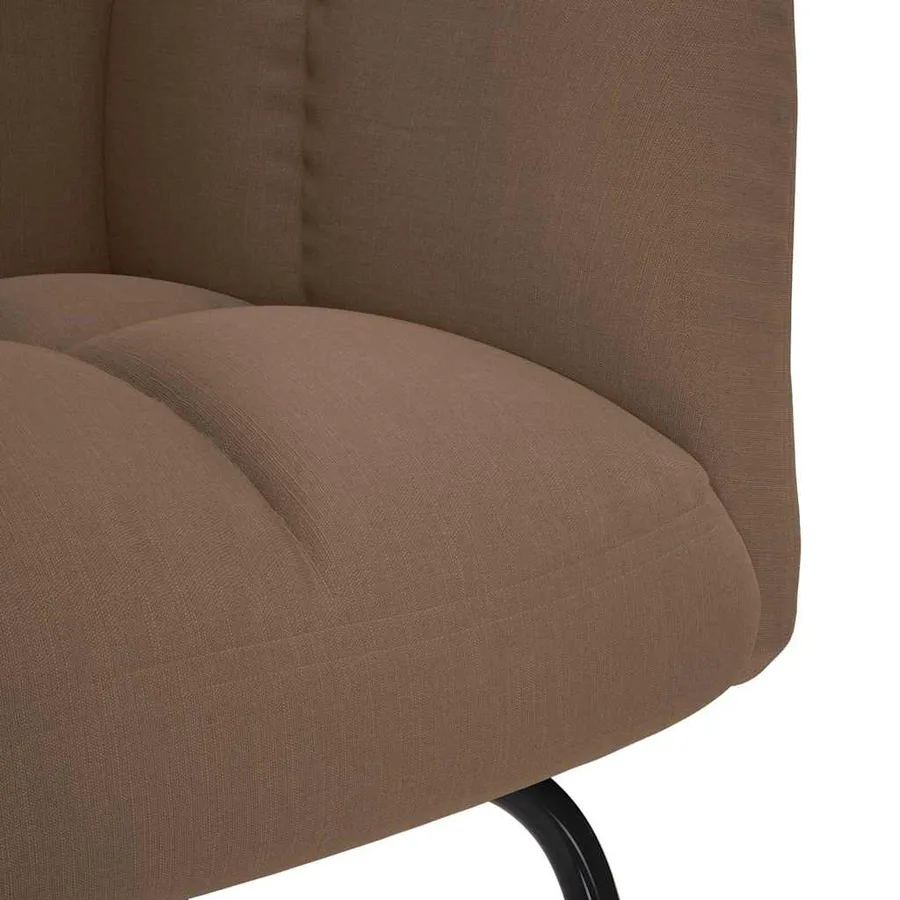 Chaise à bascule Marron Tissu - 6