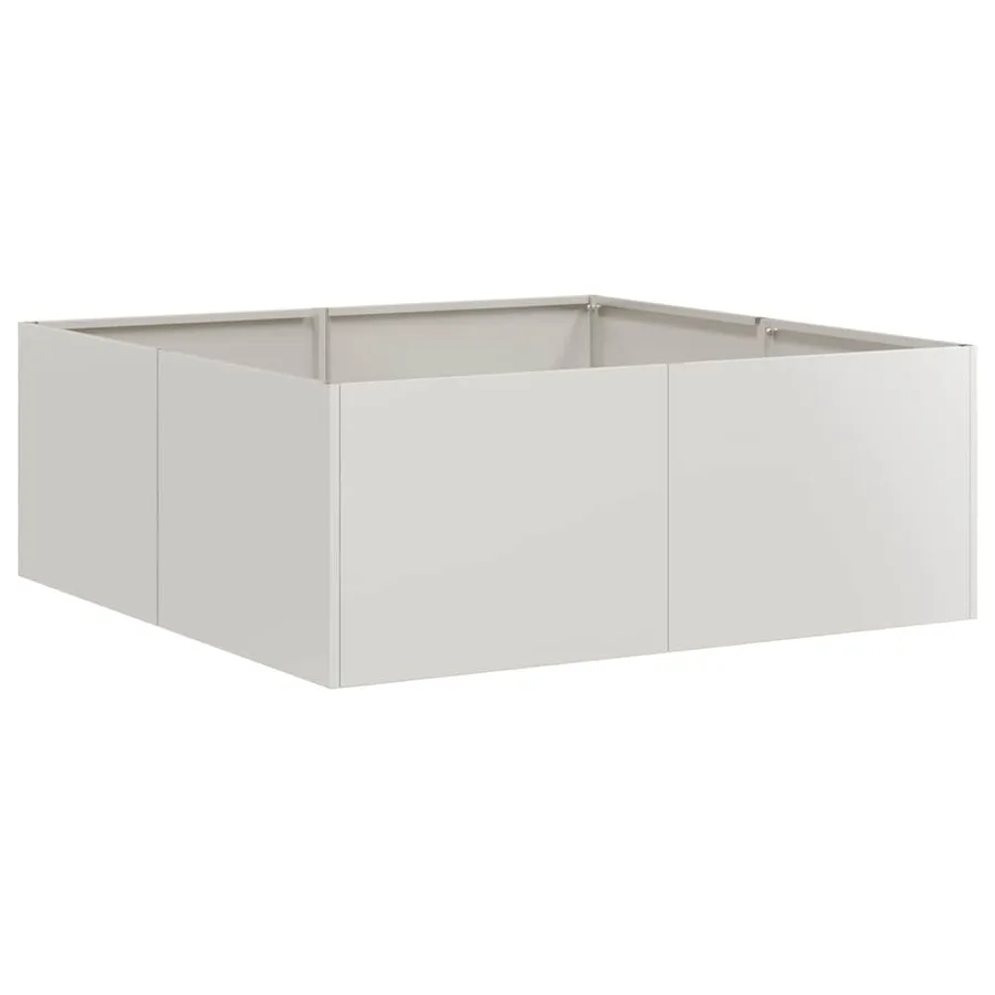 Jardinière 80x80x30 cm acier inoxydable - 2