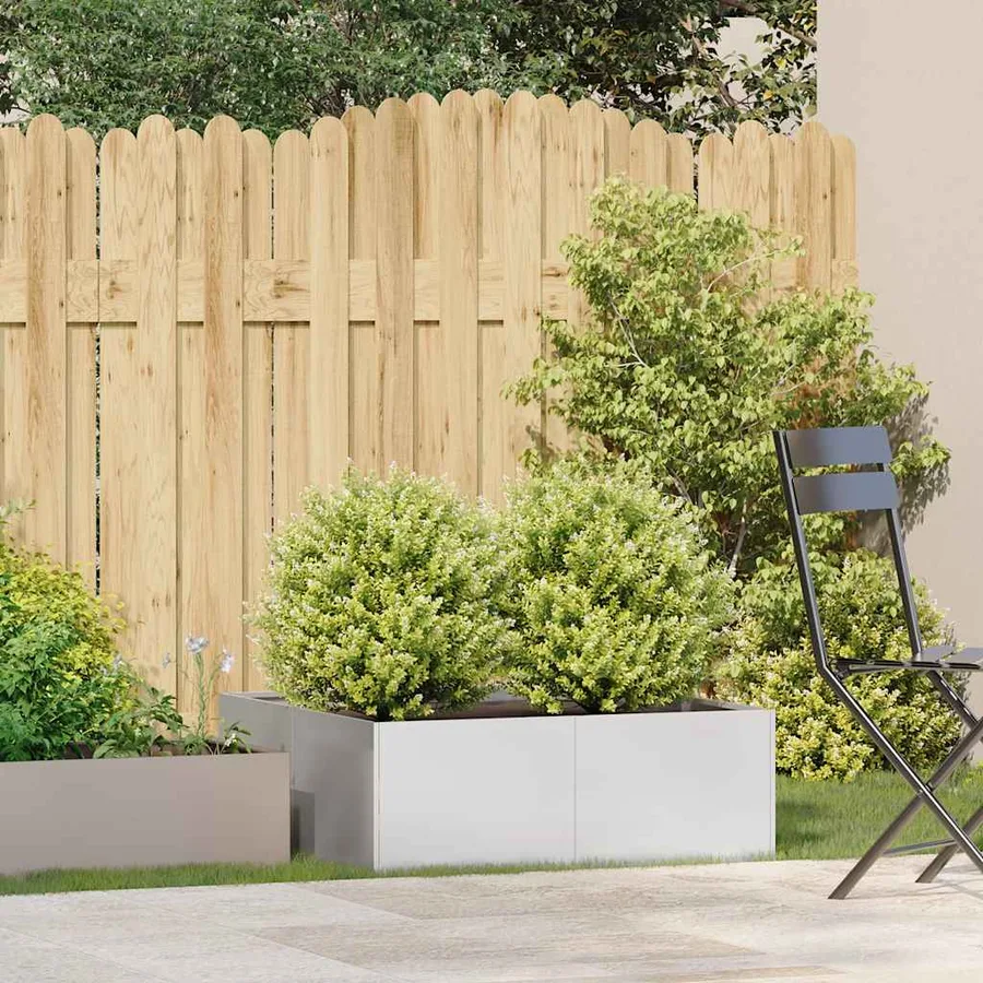Jardinière 80x80x30 cm acier inoxydable - 3