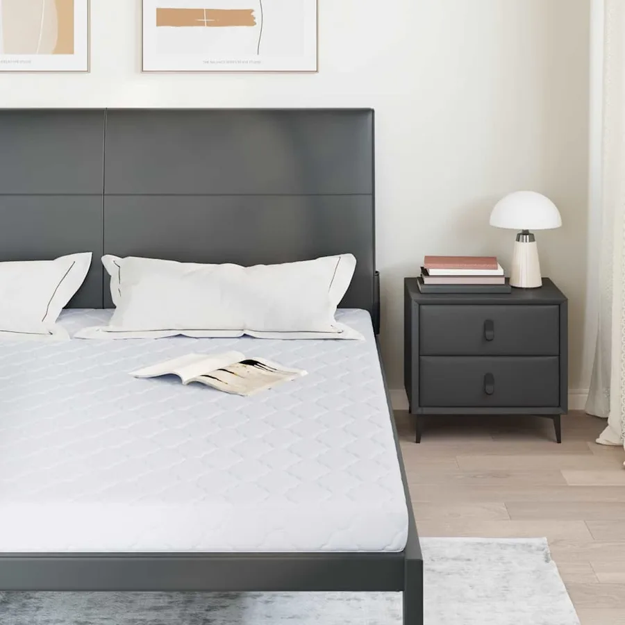 Matelas Blanc 180 x 200 cm Tissu jacquard - 3