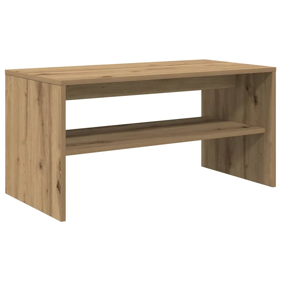 Meuble TV chêne artisanal 80x40x40 cm bois d'ingénierie - 2