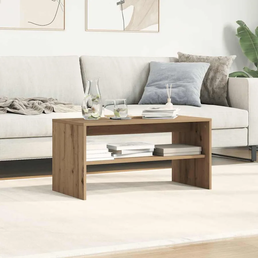 Meuble TV chêne artisanal 80x40x40 cm bois d'ingénierie - 4