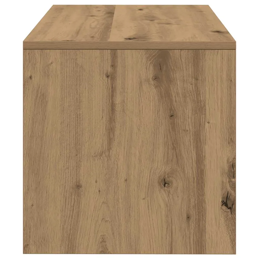 Meuble TV chêne artisanal 80x40x40 cm bois d'ingénierie - 6