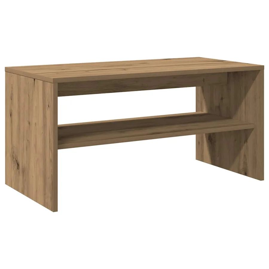 Meuble TV chêne artisanal 80x40x40 cm bois d'ingénierie - 7