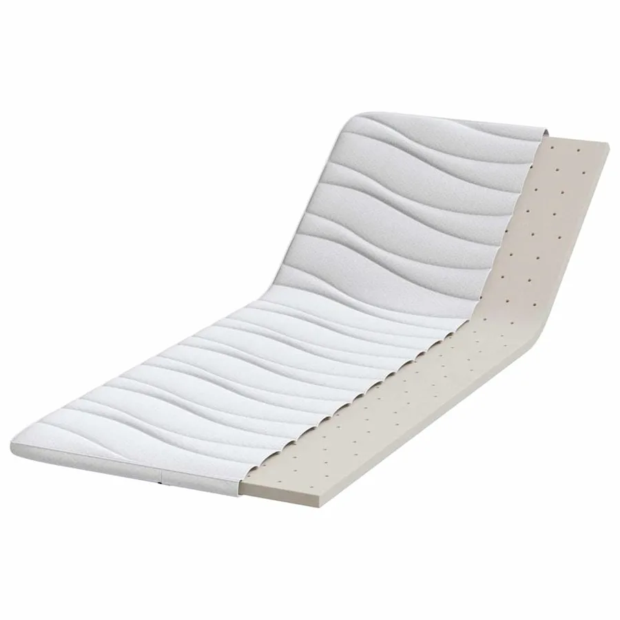 Surmatelas Blanc 80 x 200 cm Tissu en Tricot - 3