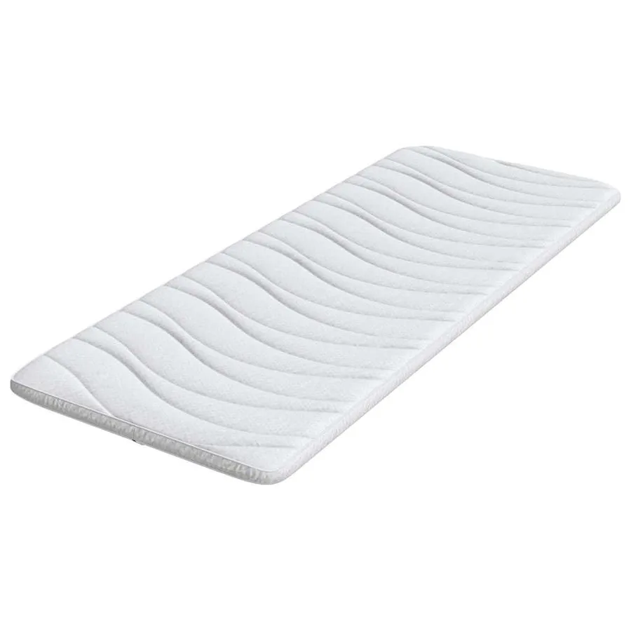 Surmatelas Blanc 80 x 200 cm Tissu en Tricot - 4