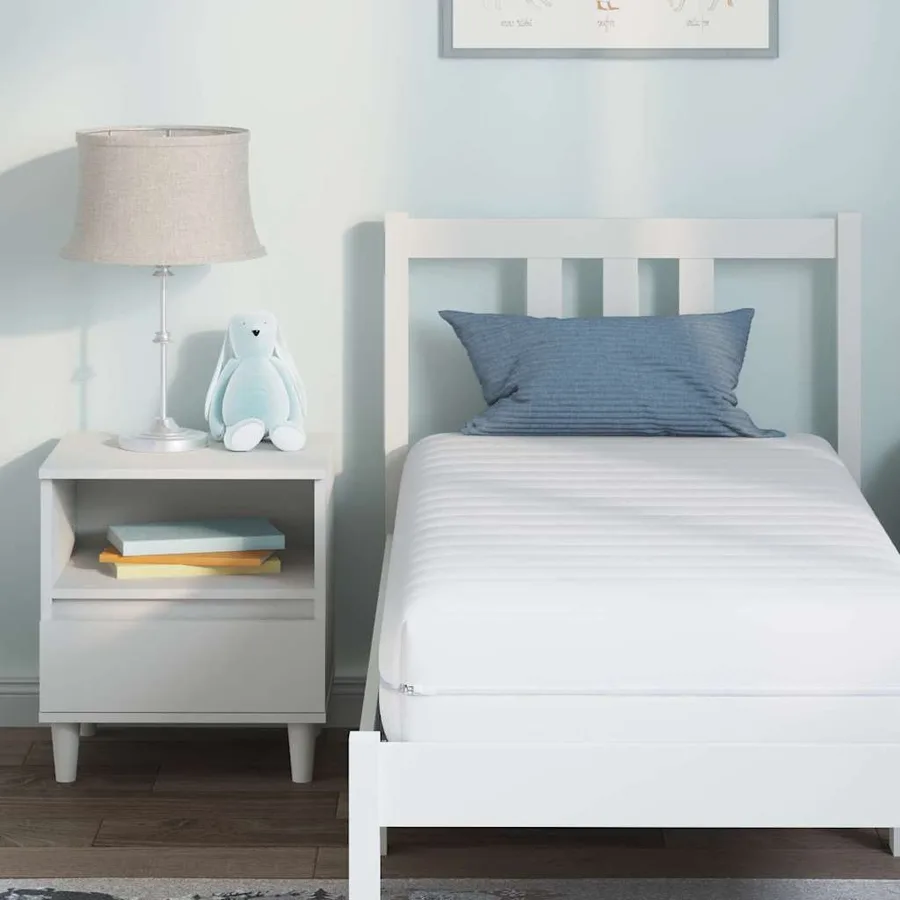 Matelas Blanc 70 x 140 cm Ressort ensaché - 6