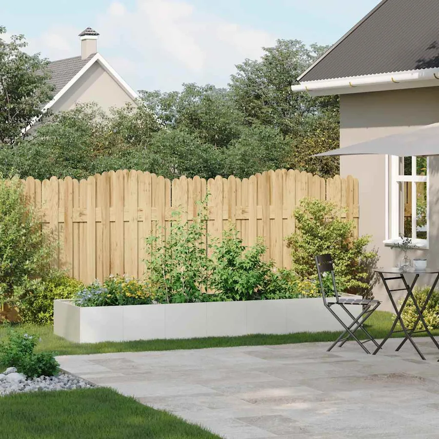 Jardinière blanc 280x80x40 cm acier - 3