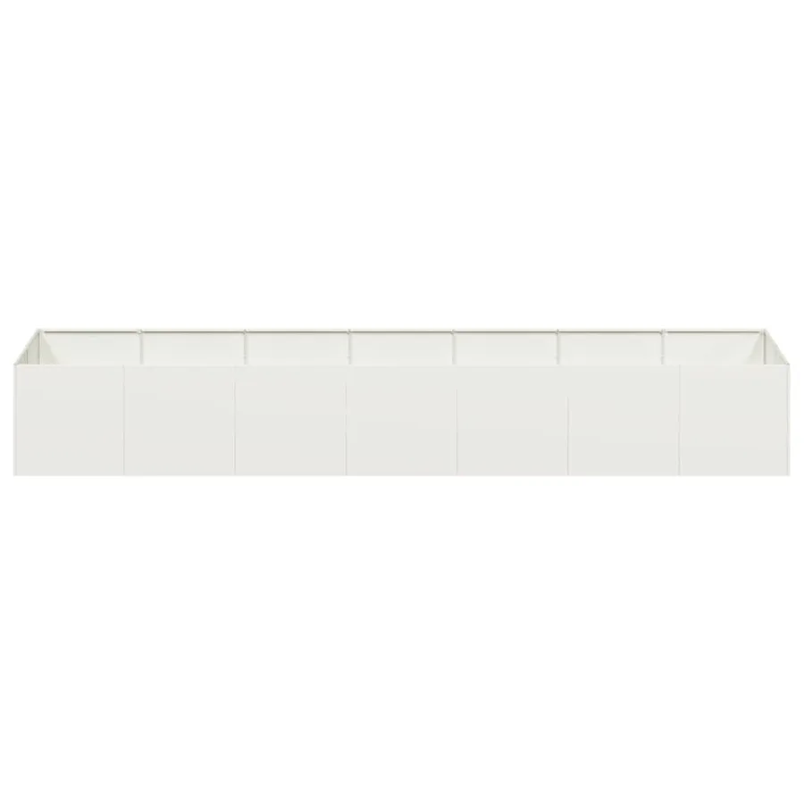 Jardinière blanc 280x80x40 cm acier - 4