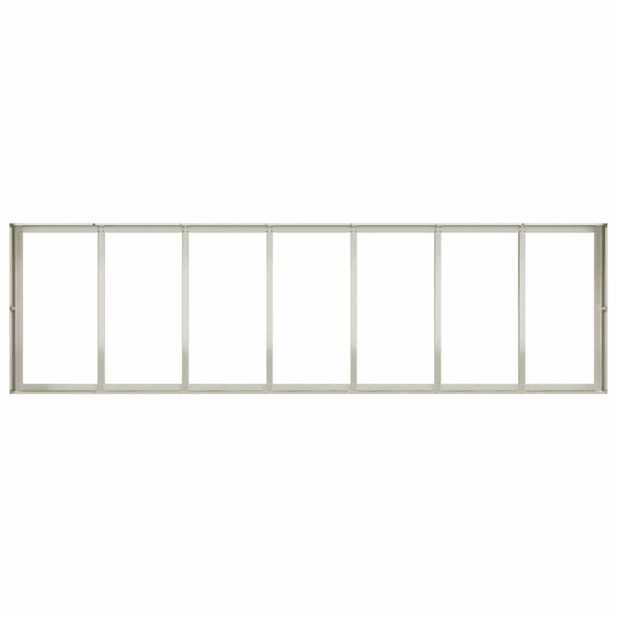 Jardinière blanc 280x80x40 cm acier - 5