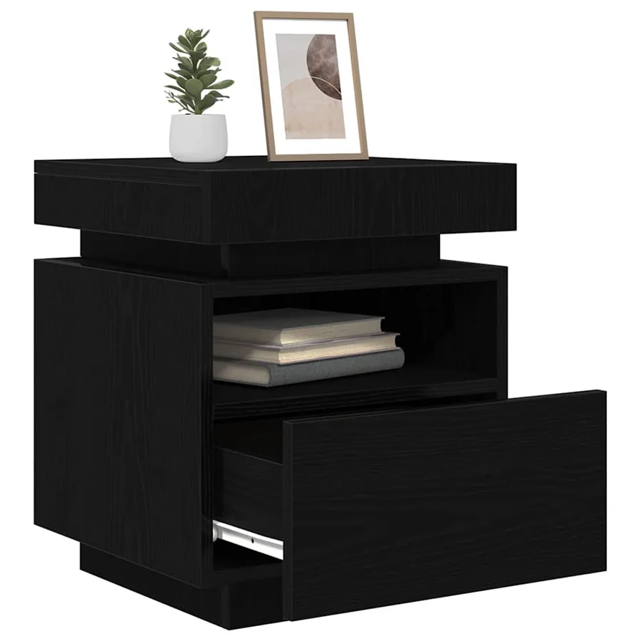Cabinet de chevet 2 pcs Chêne noir 40 x 39 x 48,5 cm - 3
