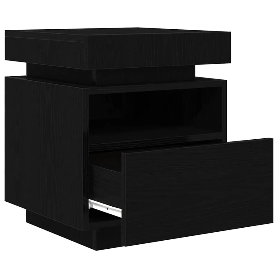 Cabinet de chevet 2 pcs Chêne noir 40 x 39 x 48,5 cm - 6