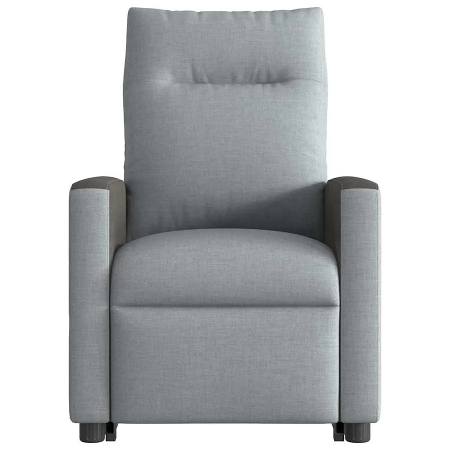 Fauteuil de massage inclinable Gris clair Tissu - 5