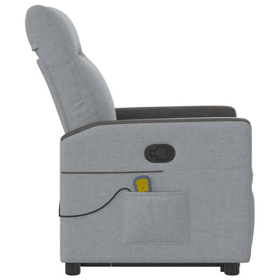 Fauteuil de massage inclinable Gris clair Tissu - 6
