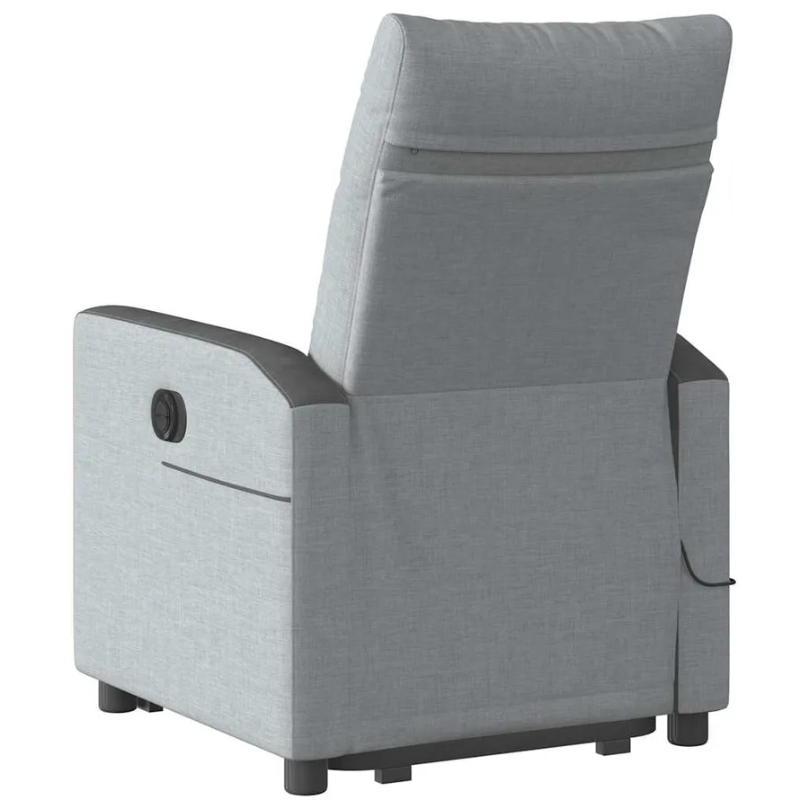 Fauteuil de massage inclinable Gris clair Tissu - 7