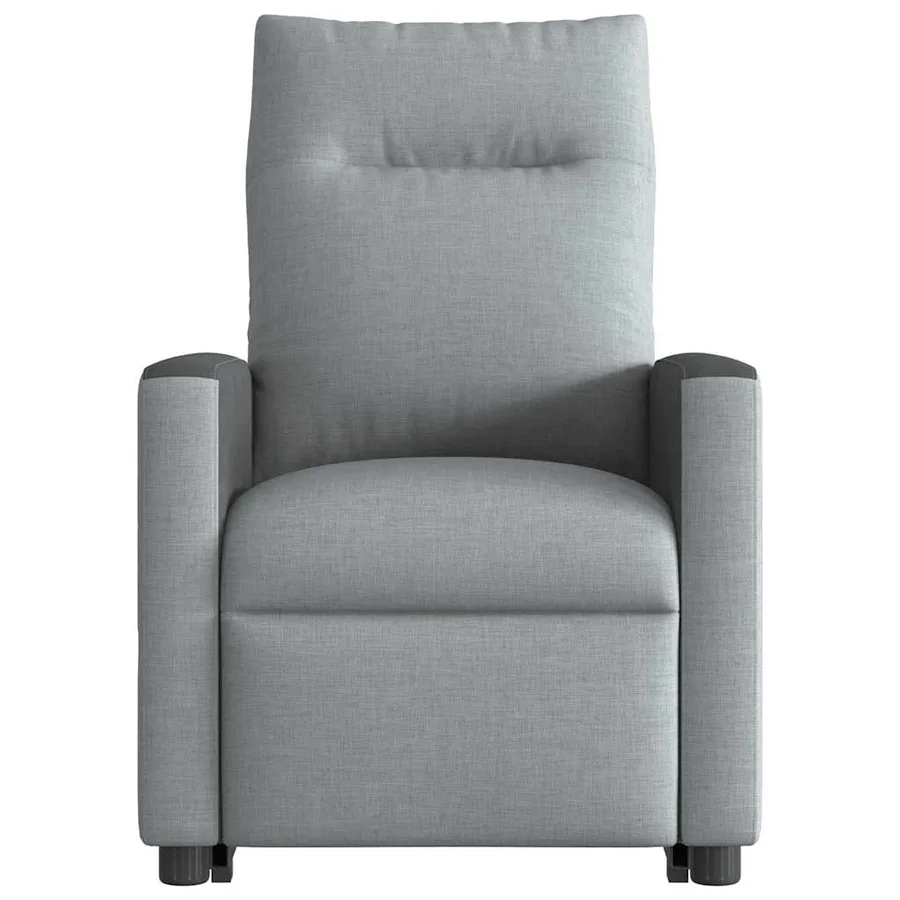 Fauteuil inclinable de massage électrique Gris clair Tissu - 5