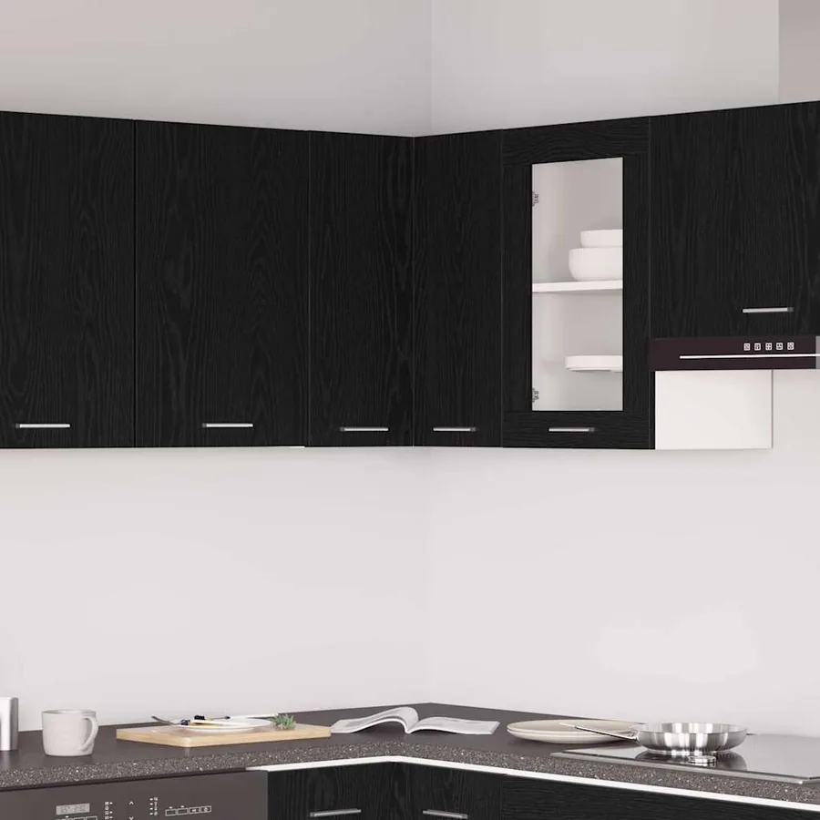 Armoire suspendue avec étagère Lyon Chêne noir 57 x 57 x 60 cm