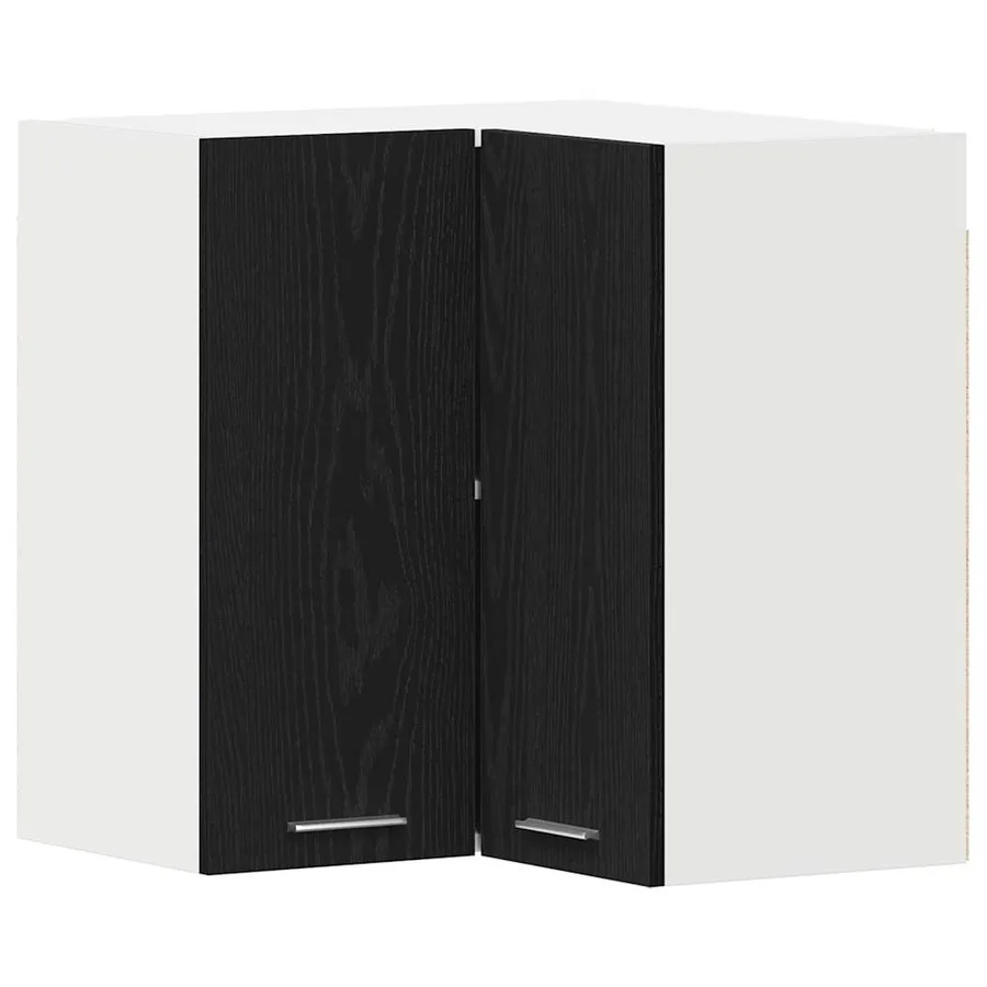Armoire suspendue avec étagère Lyon Chêne noir 57 x 57 x 60 cm - 2