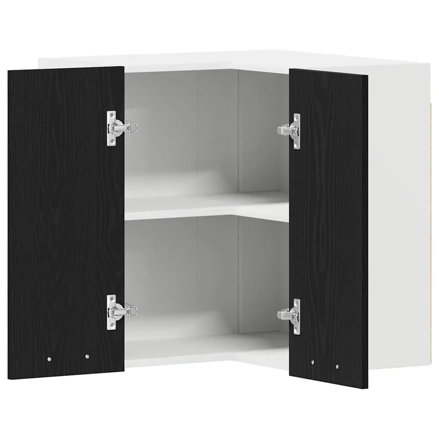 Armoire suspendue avec étagère Lyon Chêne noir 57 x 57 x 60 cm - 4