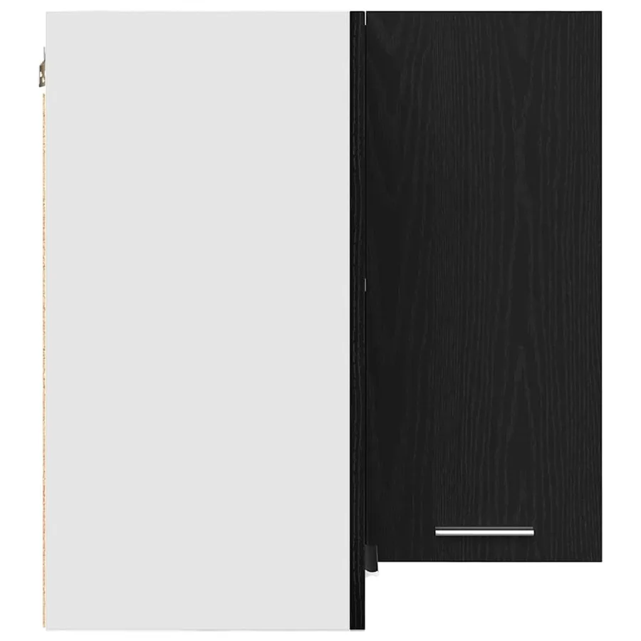 Armoire suspendue avec étagère Lyon Chêne noir 57 x 57 x 60 cm - 6