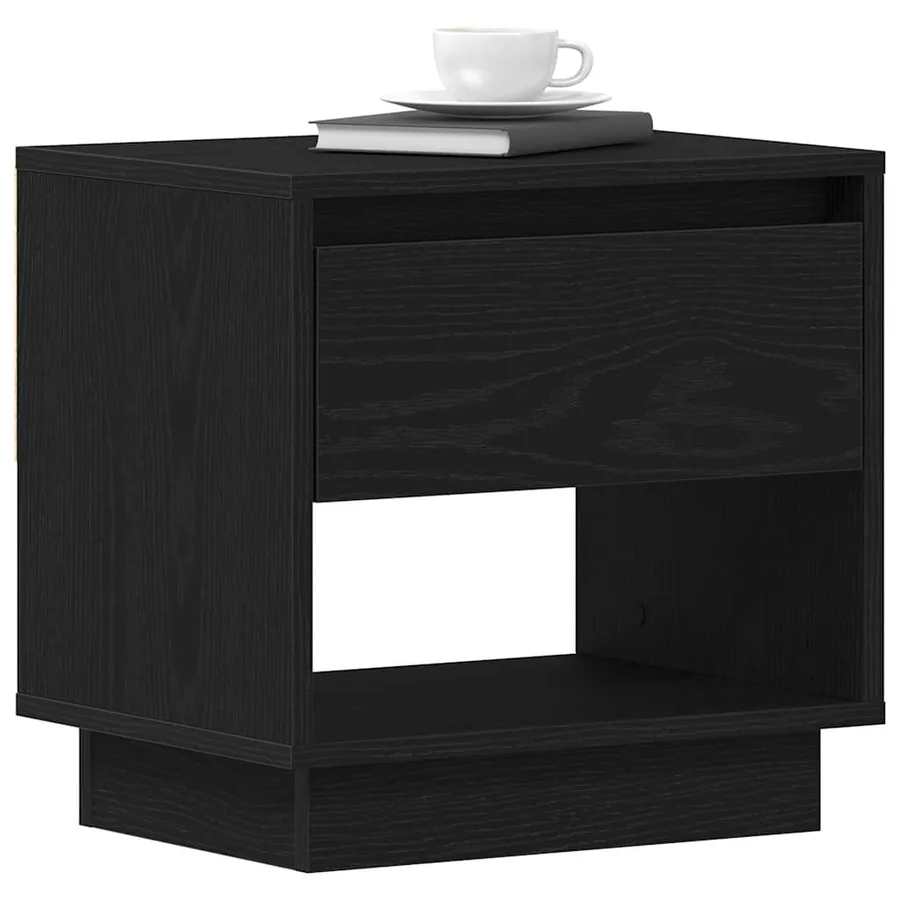 Table de nuit Chêne noir 45 x 34 x 44 cm Bois d'ingénierie - 3