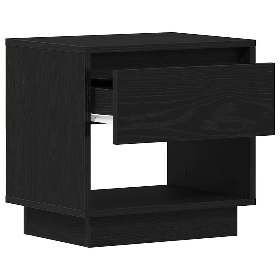 Table de nuit Chêne noir 45 x 34 x 44 cm Bois d'ingénierie - 5