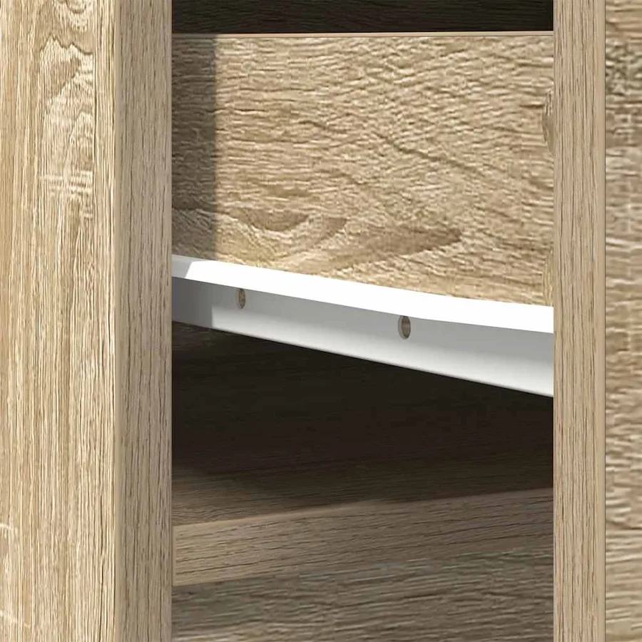 Buffet haut chêne sonoma 37,5x35x180 cm bois d'ingénierie - 10