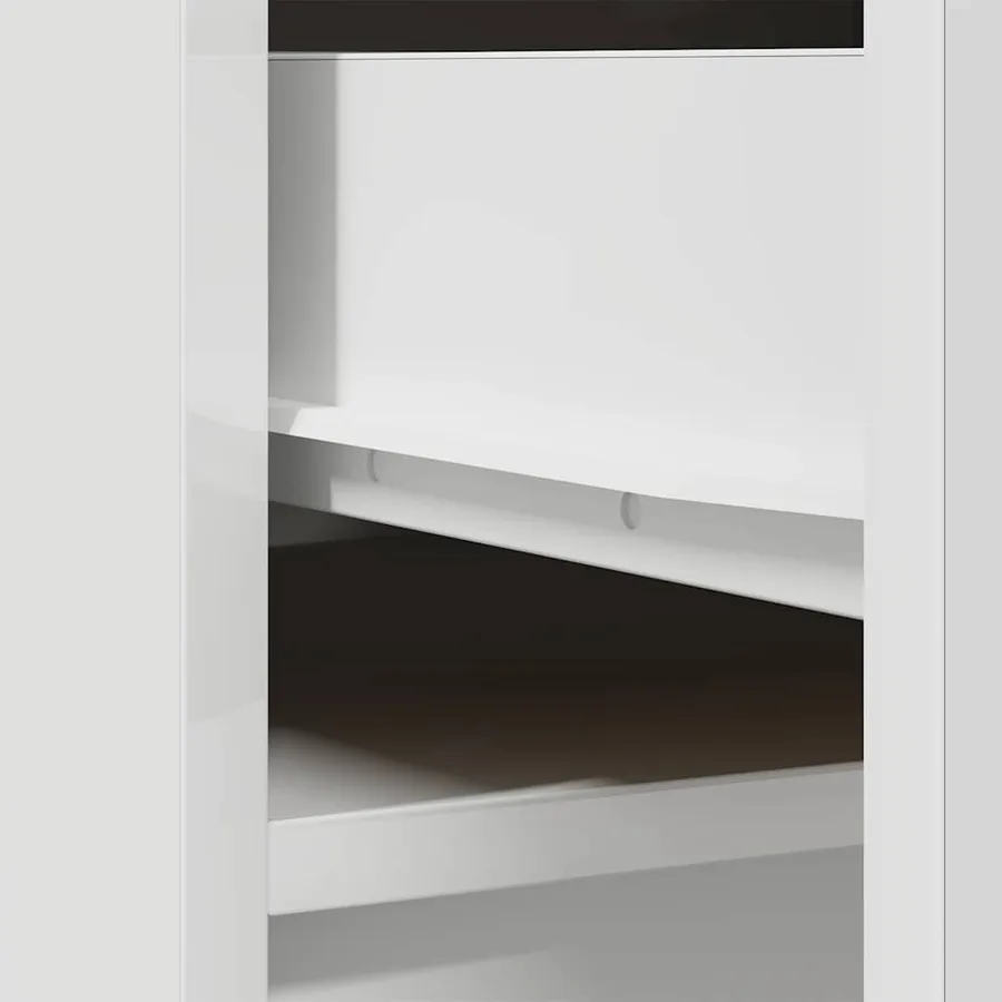 Buffet haut blanc 37,5x35x180 cm bois d'ingénierie - 10