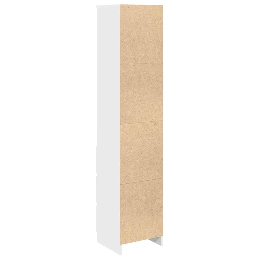 Buffet haut blanc 37,5x35x180 cm bois d'ingénierie - 8