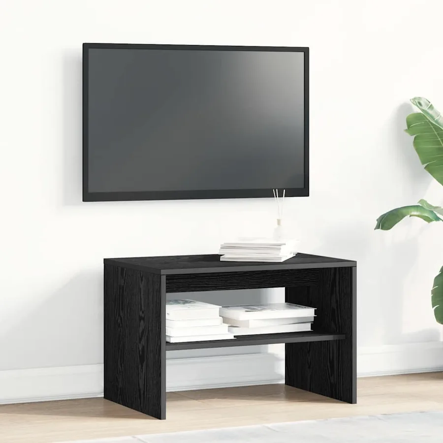Meuble TV chêne noir 60x40x40 cm bois d'ingénierie - 3