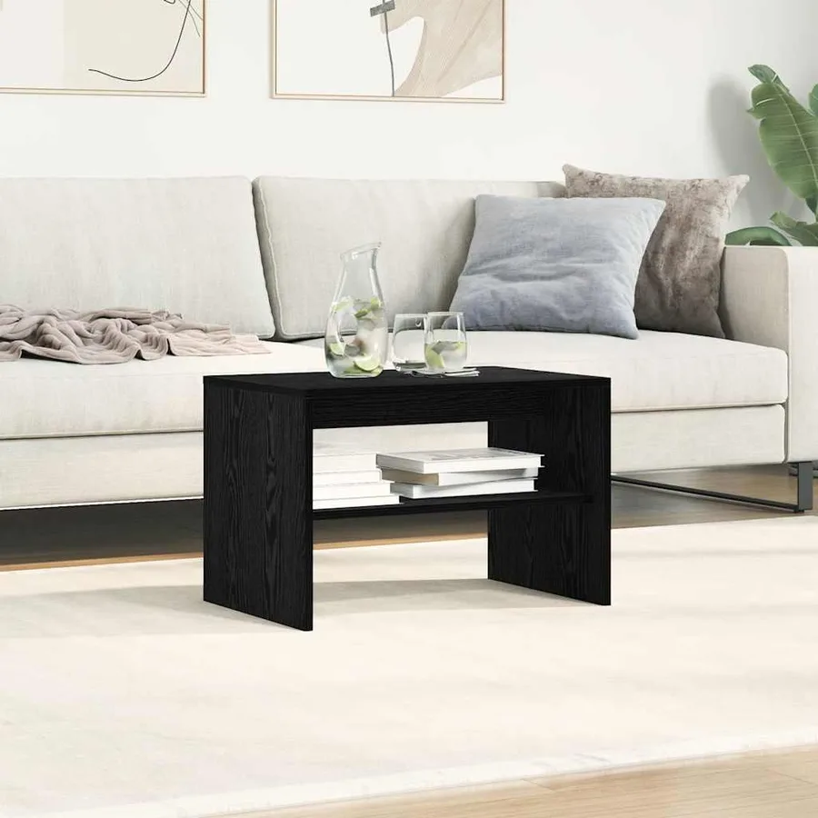 Meuble TV chêne noir 60x40x40 cm bois d'ingénierie - 4