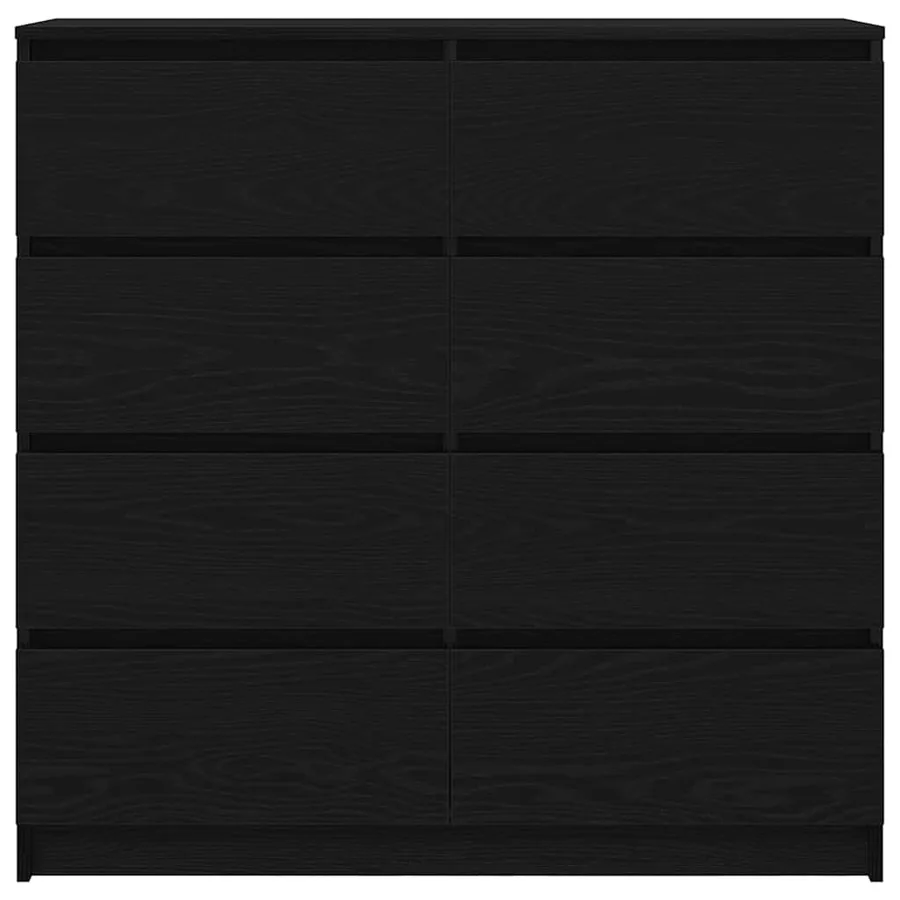 Buffet chêne noir 100x35x99 cm bois d'ingénierie - 6