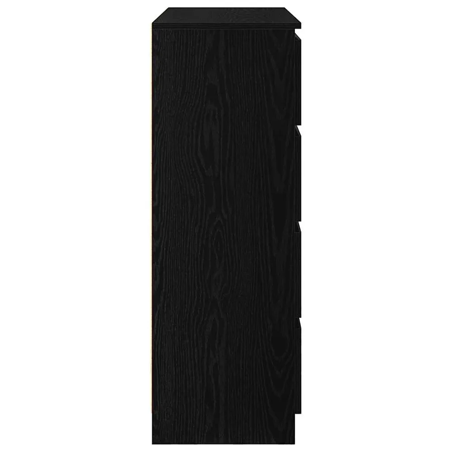 Buffet chêne noir 100x35x99 cm bois d'ingénierie - 7