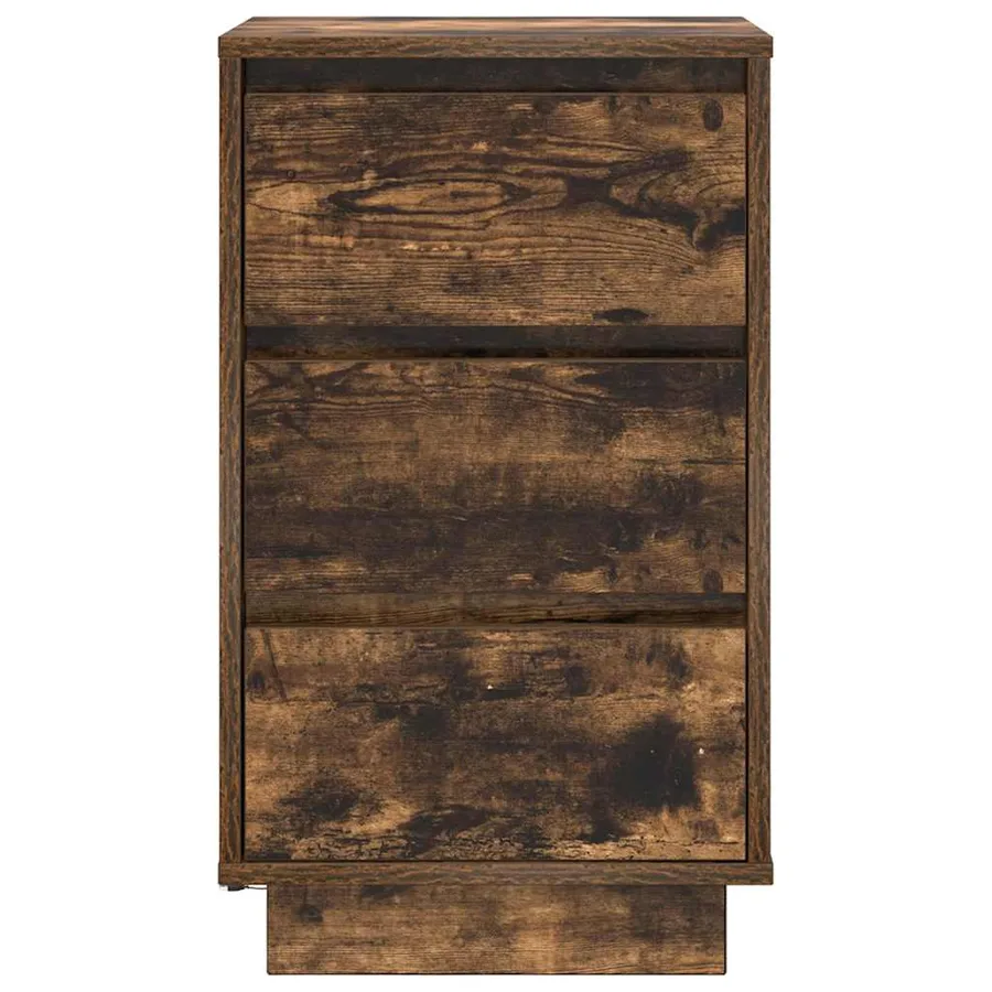 Table de chevet avec lumières LED chêne fumé 38x34x65 cm - 7