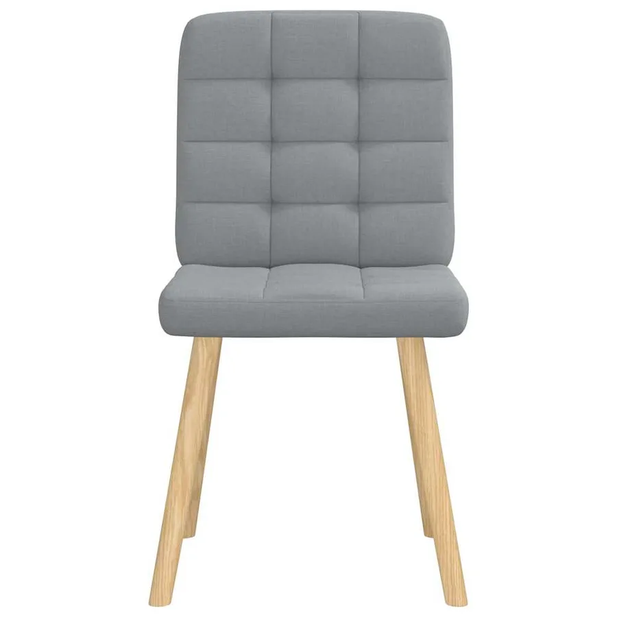 Chaises à manger lot de 6 gris clair tissu - 3