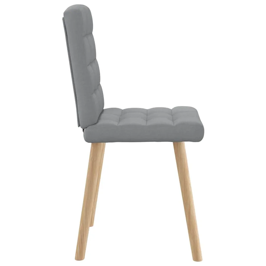 Chaises à manger lot de 6 gris clair tissu - 5