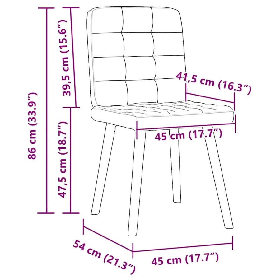 Chaises à manger lot de 6 gris clair tissu - 9